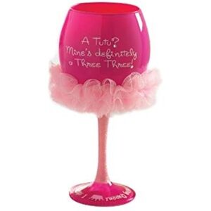 NEW Mud Pie Hand Painted Wine Glass